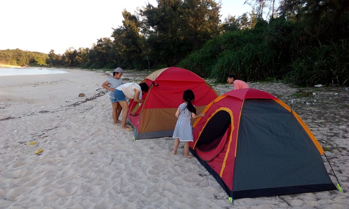 Cắm trại tại đảo Cô Tô